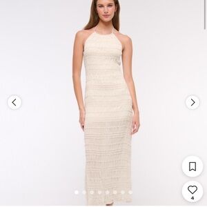 Abercrombie & Fitch Women's Beige Maxi Dress